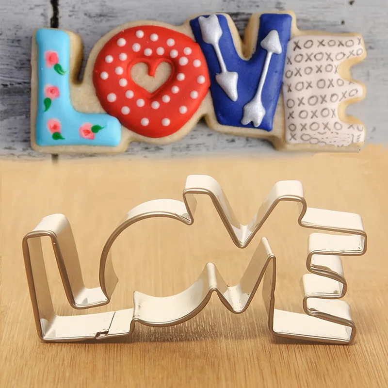1 Pc Cute Design Stainless Steel Cookie Cutter LOVE Letter Shape Mold for Biscuit Bakeware Pastry Confectionery Kitchen Tools
1 Pc Cute Design Stainless Steel Cookie Cutter LOVE Letter Shape Mold for Biscuit Bakeware Pastry Confectionery Kitchen Tools