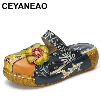 CEYANEAO Non-slip Flower Slippers Genuine Leather Shoes Handmade Slides Flip Flop On The Platform Clogs For Women Women Slippers
CEYANEAO Non-slip Flower Slippers Genuine Leather Shoes Handmade Slides Flip Flop On The Platform Clogs For Women Women Slippers