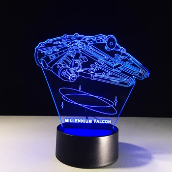 3D LED Star Wars Millennium Falcon Night Light 7 Colorful Atmosphere Table Lamp Bedroom Decor Baby Sleep Lighting Kids Toys Gift
3D LED Star Wars Millennium Falcon Night Light 7 Colorful Atmosphere Table Lamp Bedroom Decor Baby Sleep Lighting Kids Toys Gift