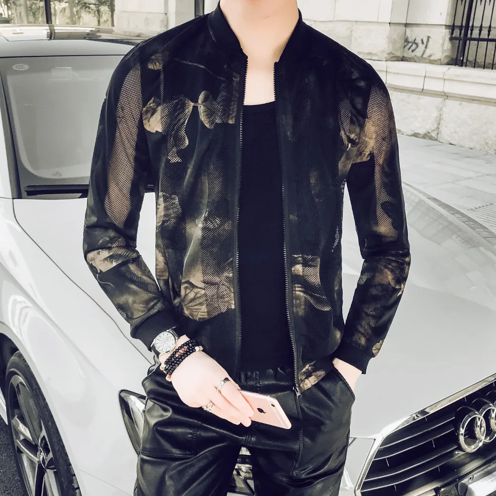 Fashion Summer Thin Jacket Men 2019 Slim Fit Stylish Print Bomber Jackets Long Sleeve Stand Collar Sun Protection Clothing 5XL-M
Fashion Summer Thin Jacket Men 2019 Slim Fit Stylish Print Bomber Jackets Long Sleeve Stand Collar Sun Protection Clothing 5XL-M