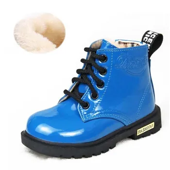 Children's leather boots boys girls martin boots Plus velvet snow boot casual lace up kids autumn winter cotton boots size 21-36 
Children's leather boots boys girls martin boots Plus velvet snow boot casual lace up kids autumn winter cotton boots size 21-36