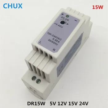 15W Switching Power Supply 5v 12v 15v 24v Din rail type DR-15W-12V 24V Industry LED strip SMPS
15W Switching Power Supply 5v 12v 15v 24v Din rail type DR-15W-12V 24V Industry LED strip SMPS