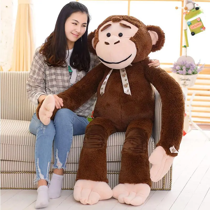 Дориа Trader 135cm Jumbo чучела животных Орангутанг игрушки плюшевые мягкие Смешные 53