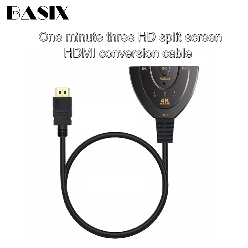 Basix HDMI Splitter Adapter 3 Port Mini Cable HDMI Switch1080P Switcher 3 in 1 out Port Hub for HDTV for PS3 PS4
Basix HDMI Splitter Adapter 3 Port Mini Cable HDMI Switch1080P Switcher 3 in 1 out Port Hub for HDTV for PS3 PS4