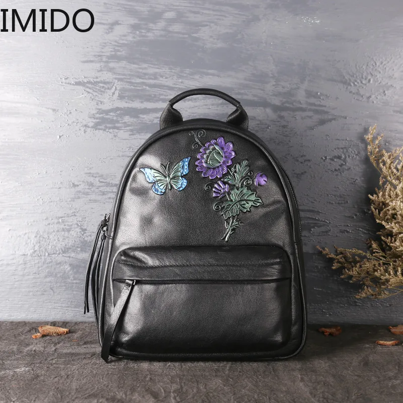 IMIDO Leather New Retro Butterfly Embossed Personality Shoulder Bag Designer Backpacks Women High Quality Famous Brand Fashion
IMIDO Leather New Retro Butterfly Embossed Personality Shoulder Bag Designer Backpacks Women High Quality Famous Brand Fashion