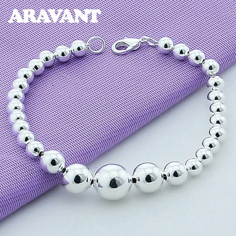 New Arrival 925 Silver Jewelry Size Beads Bracelets For Women Men Party Jewelry Gifts
New Arrival 925 Silver Jewelry Size Beads Bracelets For Women Men Party Jewelry Gifts