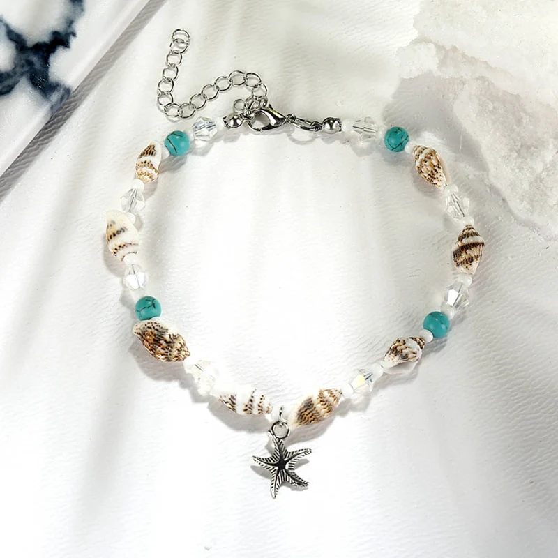 

Bohemia Starfish Natural Stone Ankle for Women Bracelet on Leg Choker Ankles Sandal China Jewellery Summer Holiday Accessories