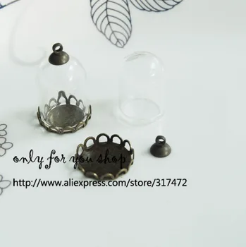 100sets/lot 20x15mm glass vial bubble glass dome&15mm base &6mm cap DIY glass vial pendant glass wish pendant
100sets/lot 20x15mm glass vial bubble glass dome&15mm base &6mm cap DIY glass vial pendant glass wish pendant