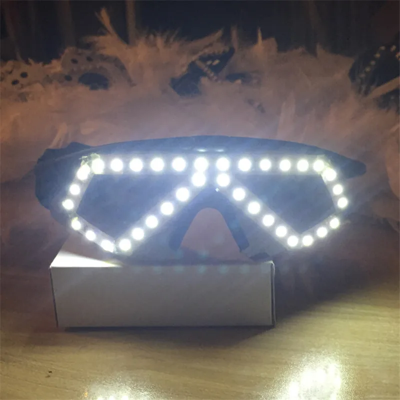  LED Luminous Flashing Party Glasses Bar DJ Christmas Halloween Masquerade Eyewear Funny Led Glasses Mask04