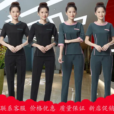 Cosmetician work clothes beauty salon tooling hotel sauna technician dress new style 2019 summer foot bath club set
Cosmetician work clothes beauty salon tooling hotel sauna technician dress new style 2019 summer foot bath club set