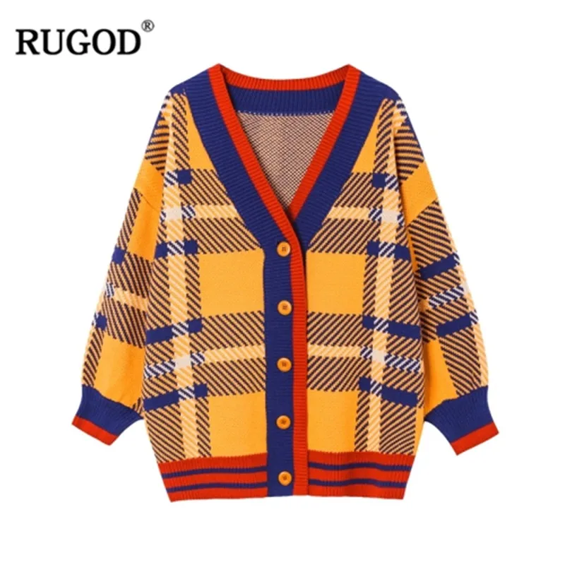 RUGOD Vintage Fashion Women Caridigans Plaid V-Neck Casual Women Christmas Sweaters Knitted Winter Clothes pull femme hiver
RUGOD Vintage Fashion Women Caridigans Plaid V-Neck Casual Women Christmas Sweaters Knitted Winter Clothes pull femme hiver