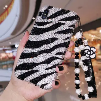 For iPhone XR Luxury zebra stripe Bling Crystal Diamond case for iphone XS Max X 6 6S 6SP 7 7P 8 8plus Lady gift case + strap
For iPhone XR Luxury zebra stripe Bling Crystal Diamond case for iphone XS Max X 6 6S 6SP 7 7P 8 8plus Lady gift case + strap
