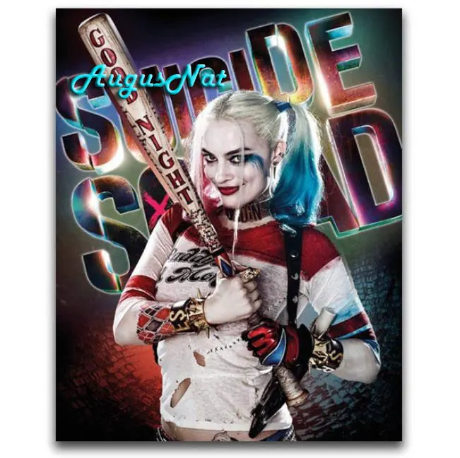 Алмазная картина harley quinn полностью квадратная самоубийц настенная мозаичная