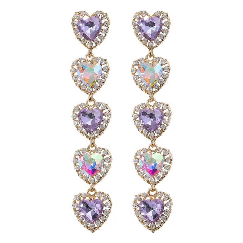 2018 New Elegant multi color Rhinestone Crystal Pendant Long Pendientes Mujer Moda Fashion love Heart Drop Earrings For Women
2018 New Elegant multi color Rhinestone Crystal Pendant Long Pendientes Mujer Moda Fashion love Heart Drop Earrings For Women