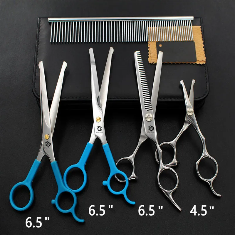 6.5 Inch Purple Dragon Dog Grooming Cutting+Curved+Thinning Scissors+Case Safety Rounded serrated Tip Pets Shears Set
6.5 Inch Purple Dragon Dog Grooming Cutting+Curved+Thinning Scissors+Case Safety Rounded serrated Tip Pets Shears Set