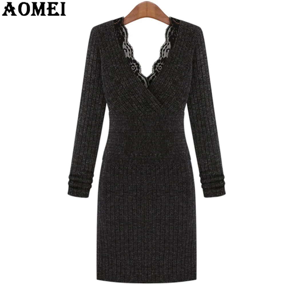 2019 Women Winter Sweater Dress Long Knit Wear Fall Fashion Knitted Pullover Plus size 5XL Black Grey Lace Femme Longue Robes
2019 Women Winter Sweater Dress Long Knit Wear Fall Fashion Knitted Pullover Plus size 5XL Black Grey Lace Femme Longue Robes