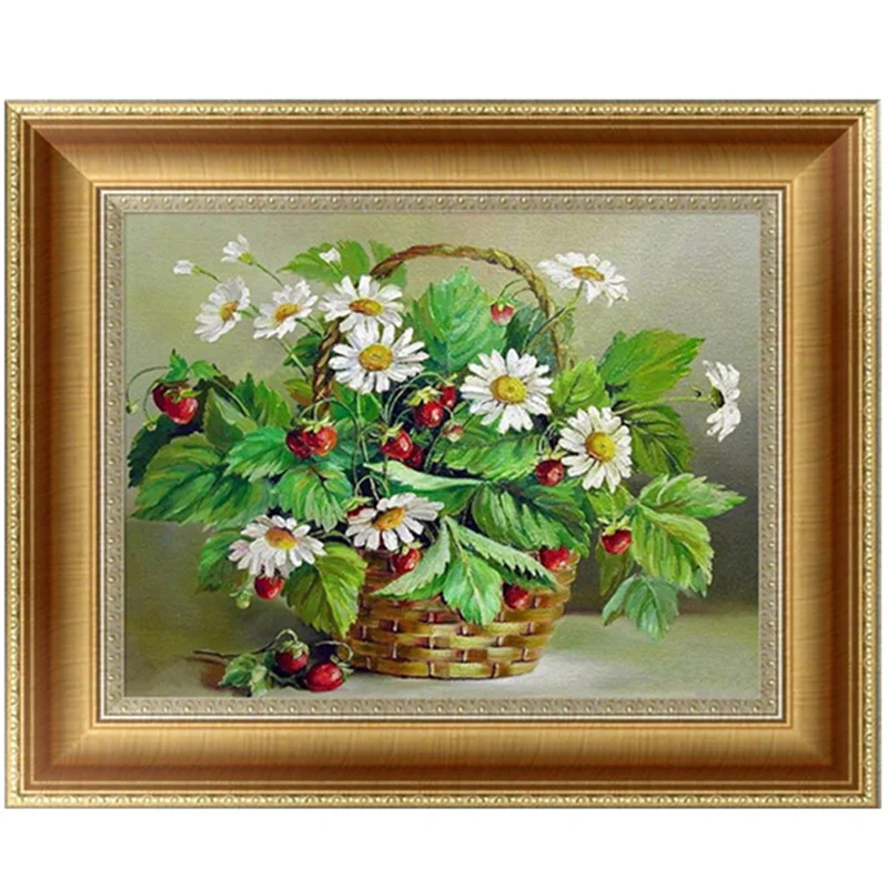 DIY 5D Diamonds Embroidery Flower baskets Daisies Daisy Round Diamond Painting Cross Stitch Kits Mosaic Home decor 35*30cm-W210
DIY 5D Diamonds Embroidery Flower baskets Daisies Daisy Round Diamond Painting Cross Stitch Kits Mosaic Home decor 35*30cm-W210