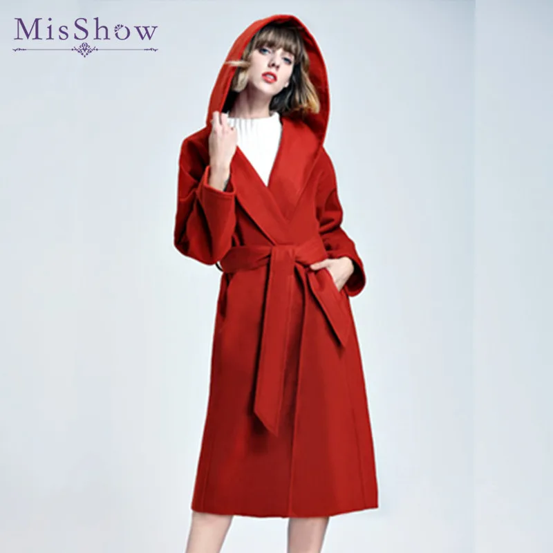 MisShow Wool Blend Red Winter Coat Women Belt Coats Oversize Long Slim Outerwear Overcoats casaco feminino abrigos mujer
MisShow Wool Blend Red Winter Coat Women Belt Coats Oversize Long Slim Outerwear Overcoats casaco feminino abrigos mujer