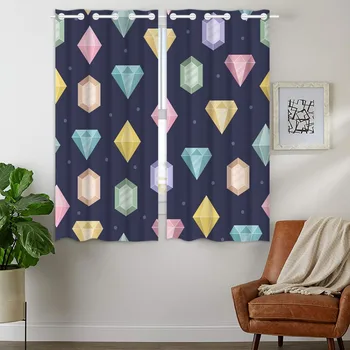 Blackout Curtains 2 Panels Grommet Curtains for Bedroom Colorful Diamonds Polygonal Geometric Pattern
Blackout Curtains 2 Panels Grommet Curtains for Bedroom Colorful Diamonds Polygonal Geometric Pattern