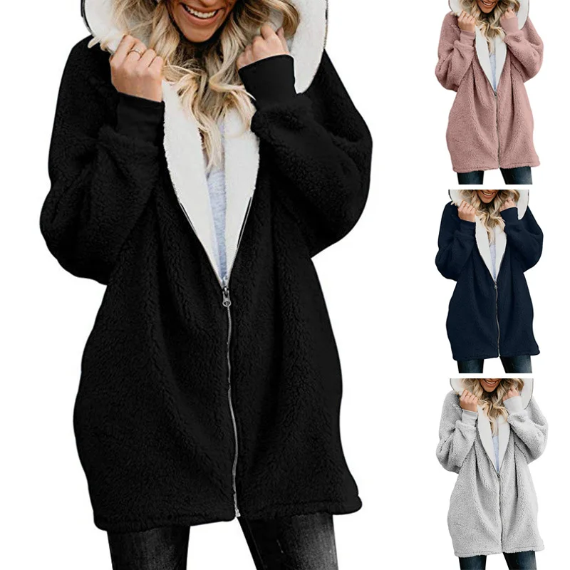 Winter Women Hoodies Long Coat casaco feminino Solid Zipper Casual Female Jacket chaqueta mujer Hoody Ladies Tops Plus Size
Winter Women Hoodies Long Coat casaco feminino Solid Zipper Casual Female Jacket chaqueta mujer Hoody Ladies Tops Plus Size