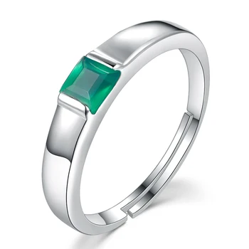 LAMOON Fine Jewelry Classic Rings 0.23ct Green Agate Chalcedony 925 Sterling Silver Jewelry Wedding Party Accessories RI006
LAMOON Fine Jewelry Classic Rings 0.23ct Green Agate Chalcedony 925 Sterling Silver Jewelry Wedding Party Accessories RI006