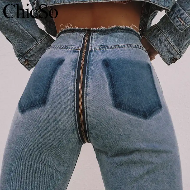 jeans zipper in the back