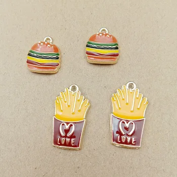 10pcs enamel hamburger charms chips charm for jewelry making and crafting earring charm fashion pendant
10pcs enamel hamburger charms chips charm for jewelry making and crafting earring charm fashion pendant