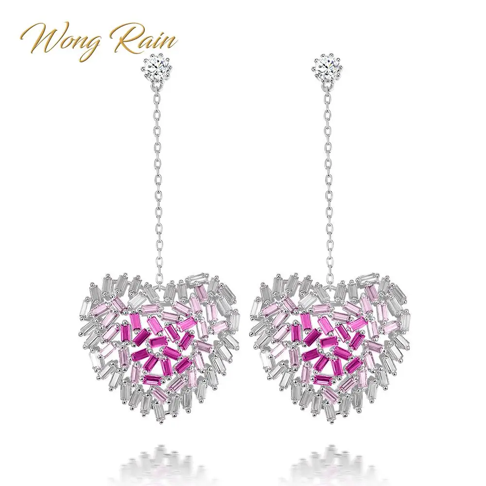 Wong Rain 925 Sterling Silver Spinals Gemstone Drop Dangle Gradient Heart Ear Studs Wedding White Gold Earrings Wholesale
Wong Rain 925 Sterling Silver Spinals Gemstone Drop Dangle Gradient Heart Ear Studs Wedding White Gold Earrings Wholesale