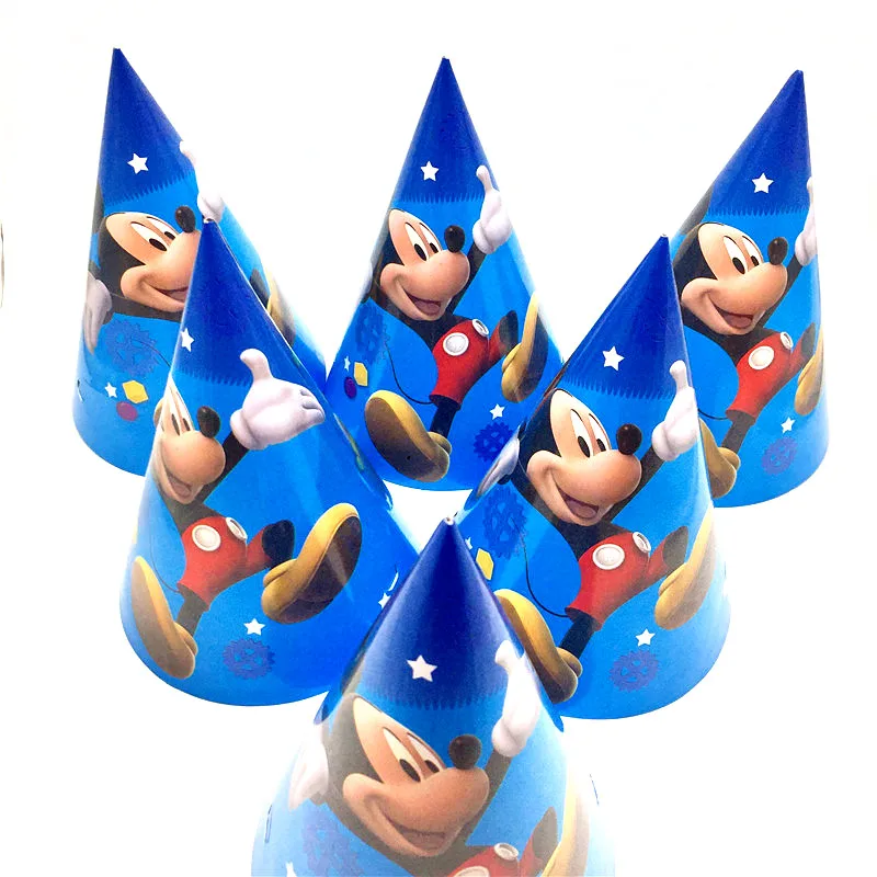 6Pcs Cartoon Mickey Mouse Theme Hat Caps With Strings Happy Birthday Party Decoration Supplies Kids Favor Party Caps headdress
6Pcs Cartoon Mickey Mouse Theme Hat Caps With Strings Happy Birthday Party Decoration Supplies Kids Favor Party Caps headdress