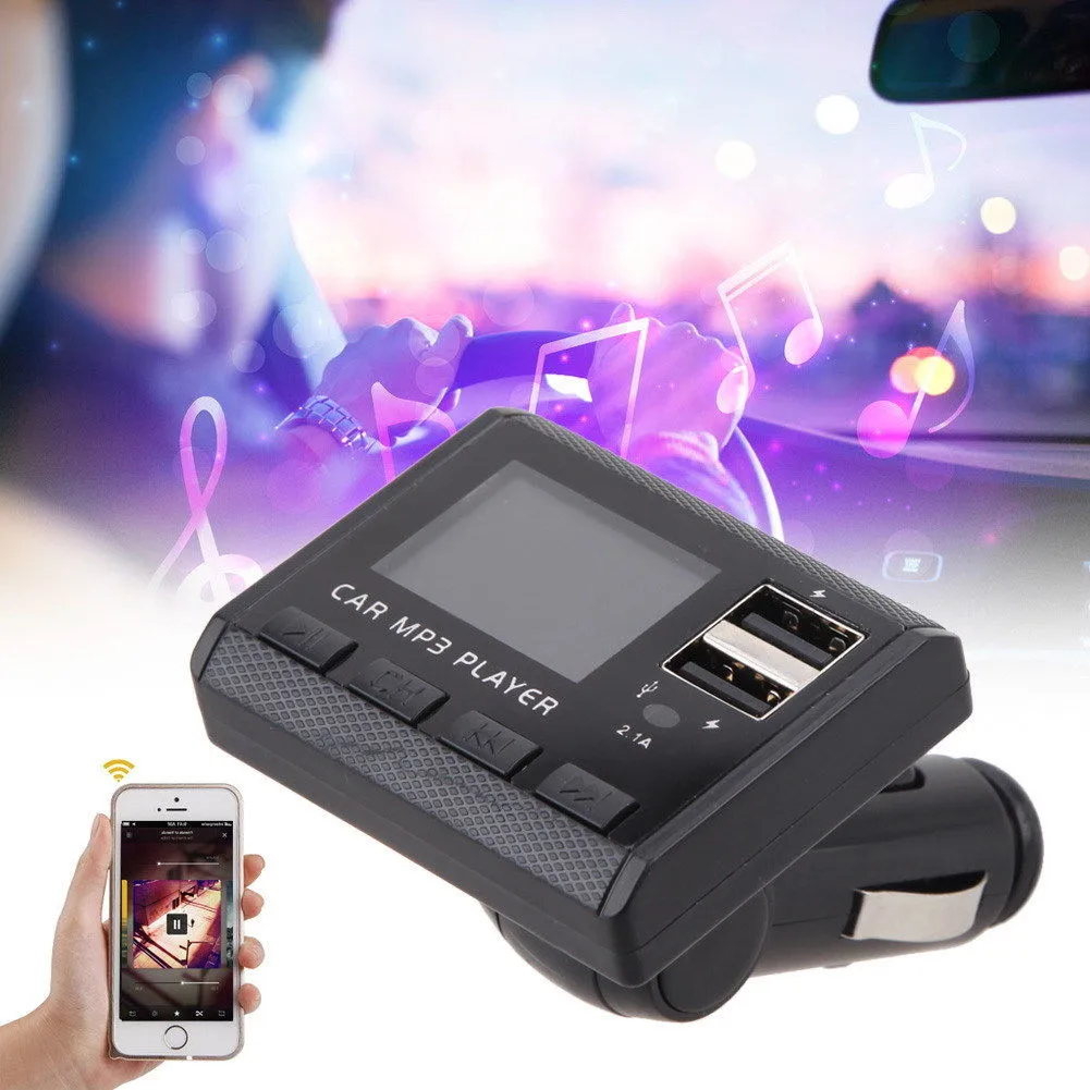 Multifunction Intelligent Car Music MP3 Player FM Transmitter Modulator Dual USB Charging SD MMC Remote Adapter Modulator H0205
Multifunction Intelligent Car Music MP3 Player FM Transmitter Modulator Dual USB Charging SD MMC Remote Adapter Modulator H0205