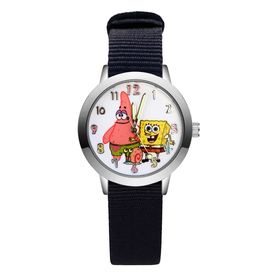 Fashion Cute SpongeBob style Children's Watches Kids Student Girls Boys Quartz Nylon strap Wrist Watch JA136
Fashion Cute SpongeBob style Children's Watches Kids Student Girls Boys Quartz Nylon strap Wrist Watch JA136