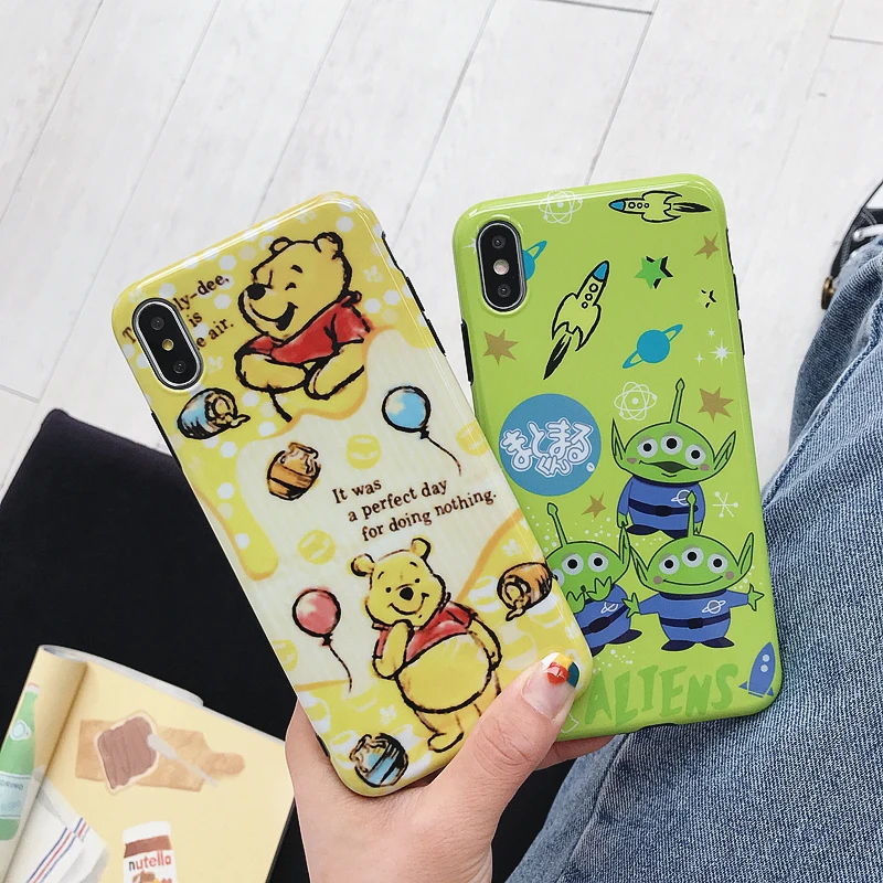Cute Doll Winnie Case for iphone X MAX XS XR 6 7 8 plus Cartoon Bear Toy Story Three eyes Alien Glossy imd soft silicon Cover
Cute Doll Winnie Case for iphone X MAX XS XR 6 7 8 plus Cartoon Bear Toy Story Three eyes Alien Glossy imd soft silicon Cover