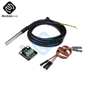 DS18B20 Temperature Sensor Kit Waterproof Module 100CM Digital Sensor Cable Stainless Steel Probe Terminal Adapter For Arduino 
DS18B20 Temperature Sensor Kit Waterproof Module 100CM Digital Sensor Cable Stainless Steel Probe Terminal Adapter For Arduino
