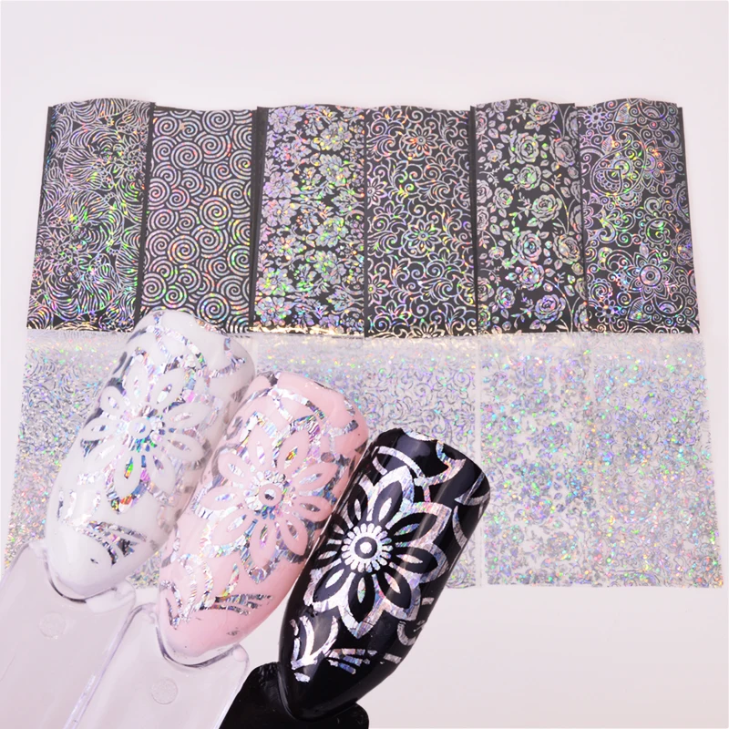 1PCS Holographic Black Clear Foil Lace Flower Gradient Wrap Nail Art Transfer Sticker Decal Manicure Tips Decor Tool JIXK98-109
1PCS Holographic Black Clear Foil Lace Flower Gradient Wrap Nail Art Transfer Sticker Decal Manicure Tips Decor Tool JIXK98-109