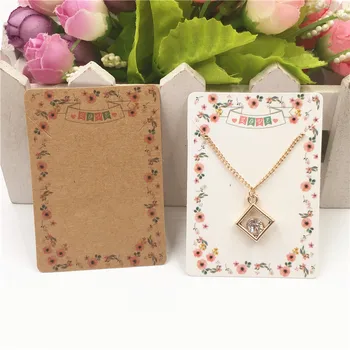 Necklace Bracelet Anklet Card Kraft Paper Jewelry Display Package Accessory Fixed Paper Card Flower Printed Cards 100Pcs/Lot
Necklace Bracelet Anklet Card Kraft Paper Jewelry Display Package Accessory Fixed Paper Card Flower Printed Cards 100Pcs/Lot