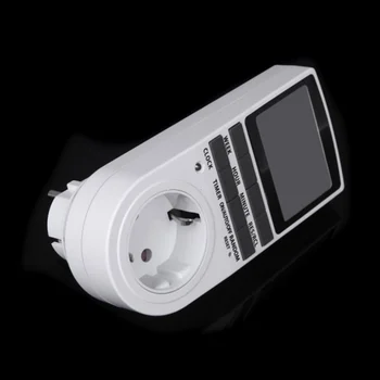 EU Plug in 7 Day 12 / 24h AC Digital LCD Programmable Timer 16A3680W regular socket for kitchen can be set to 10 groups 
EU Plug in 7 Day 12 / 24h AC Digital LCD Programmable Timer 16A3680W regular socket for kitchen can be set to 10 groups