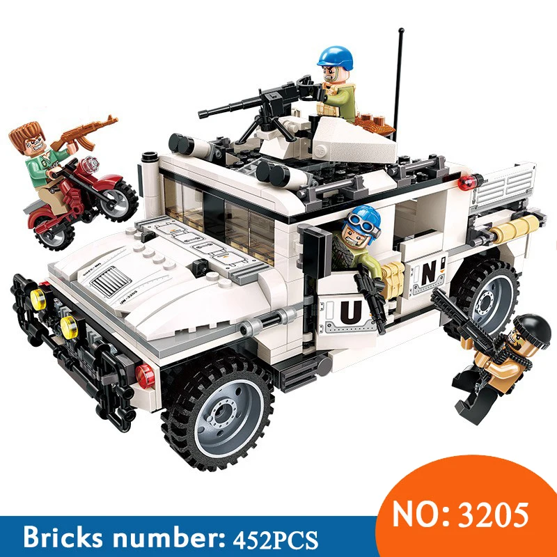 Enlighten 3205 452pcs Military War City Thunder Mission Transport Armored Car Building Blocks Toys For Children
Enlighten 3205 452pcs Military War City Thunder Mission Transport Armored Car Building Blocks Toys For Children
