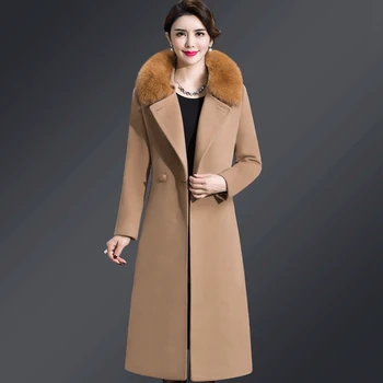 Autumn Winter Woolen Coat with belt Women 2018 Elegant Solid color Large size Woolen Jacket Women Fur collar Long Coat
Autumn Winter Woolen Coat with belt Women 2018 Elegant Solid color Large size Woolen Jacket Women Fur collar Long Coat