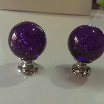 Purple crystal bubble ball handle style wardrobe crystal small handle single crystal ball in hand
Purple crystal bubble ball handle style wardrobe crystal small handle single crystal ball in hand
