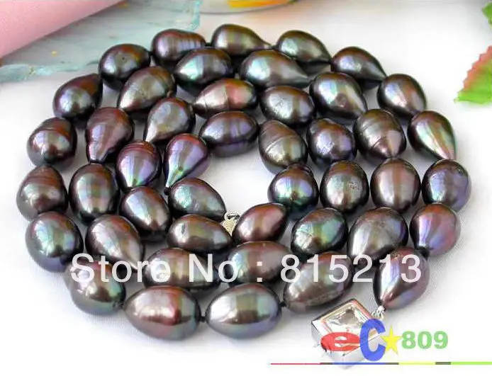 FREE SHIPPING>>> HOT1114 32" 16MM PEACOCK BLACK RICE FRESHWATER CULTURED PEARL NECKLACE
FREE SHIPPING>>> HOT1114 32" 16MM PEACOCK BLACK RICE FRESHWATER CULTURED PEARL NECKLACE