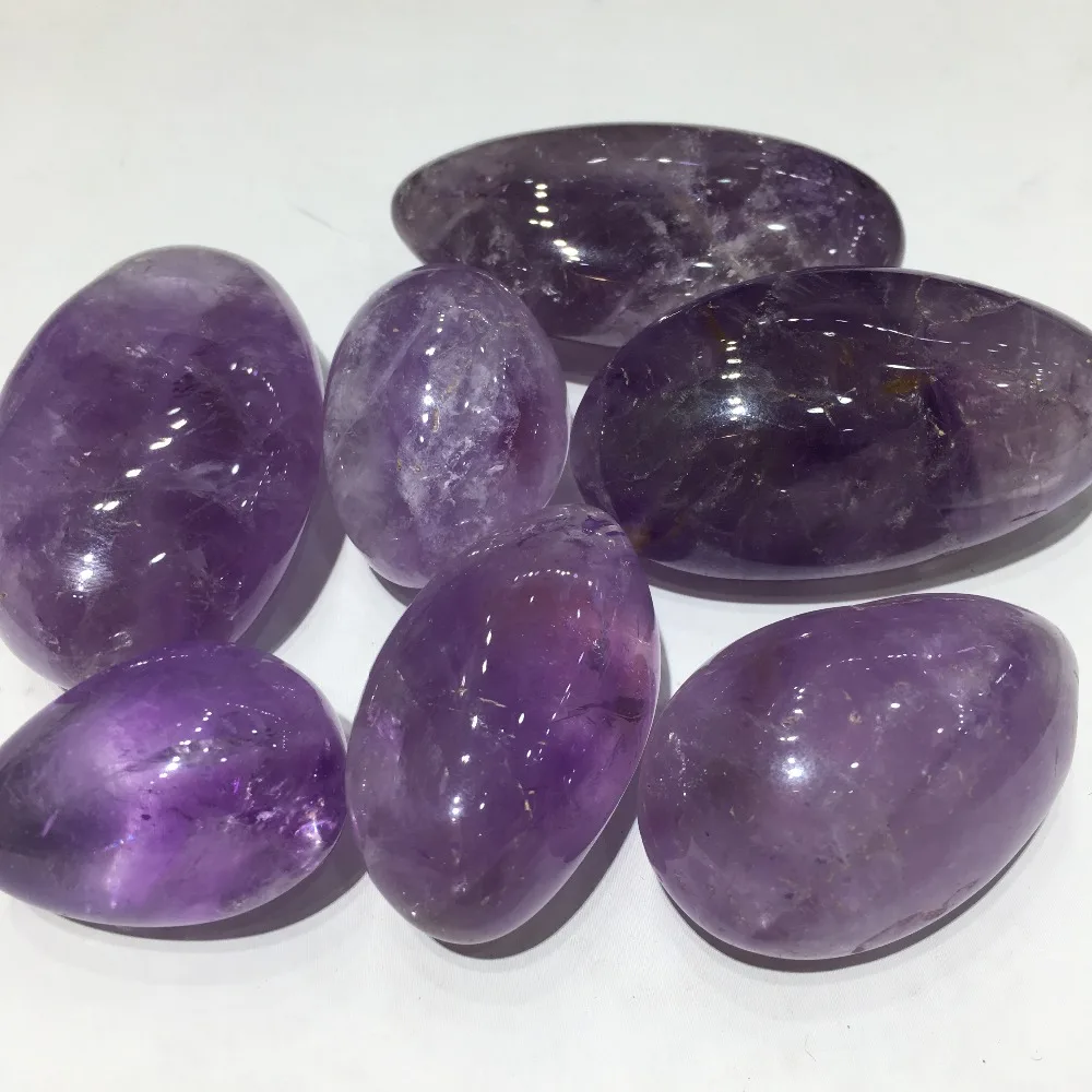 

Natural Dream Amethyst Tumbled Massage Mineral Crystal Polished Minerals Healing Palm Stone For Party Gift Decoration