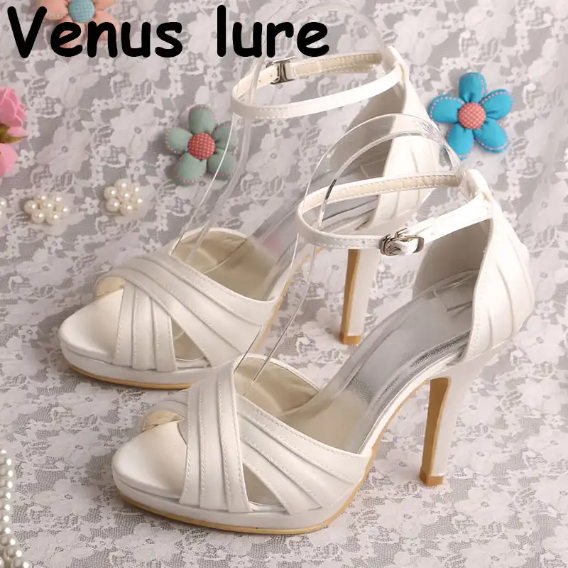 ladies white dress sandals