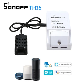 SONOFF TH16 16A/3500W Smart Wifi Switch Monitoring Temperature Humidity Wireless Home Automation Kit For Alexa Google Home/Nest
SONOFF TH16 16A/3500W Smart Wifi Switch Monitoring Temperature Humidity Wireless Home Automation Kit For Alexa Google Home/Nest