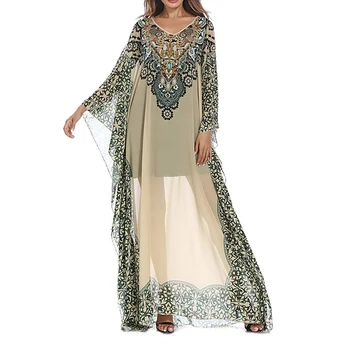 Vintage Ethnic Style Women Dress Long Maxi Dress Long Batwing Sleeve Tunic V-neck Printed Causal Spring Summer Loose Beach Dress
Vintage Ethnic Style Women Dress Long Maxi Dress Long Batwing Sleeve Tunic V-neck Printed Causal Spring Summer Loose Beach Dress