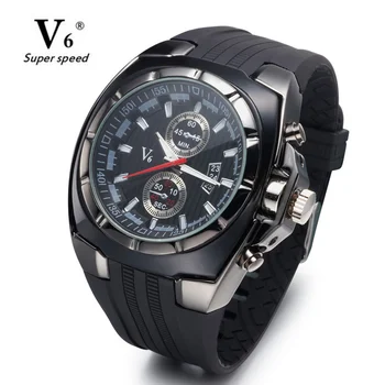 Hot V6 Watch Big Round Dial Black Silicone Quartz Analog Design Men Sport Watch male sports Wristwatch 3 colors mascuion relojes
Hot V6 Watch Big Round Dial Black Silicone Quartz Analog Design Men Sport Watch male sports Wristwatch 3 colors mascuion relojes