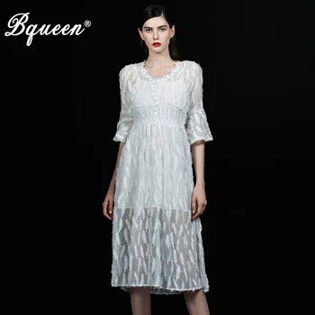 Bqueen Elegant Plue Size Dress Half Appliques Mid-Calf Flare Sleeve Empire O-Neck Sexy Summer White Lace Dress
Bqueen Elegant Plue Size Dress Half Appliques Mid-Calf Flare Sleeve Empire O-Neck Sexy Summer White Lace Dress