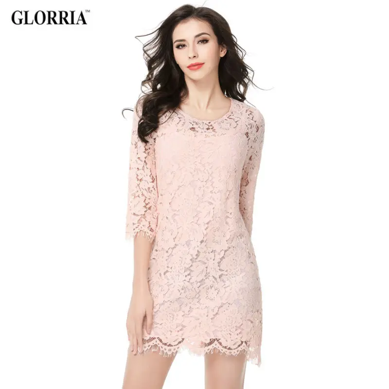 Glorria Women Lace See Through Two Piece Set Dress...