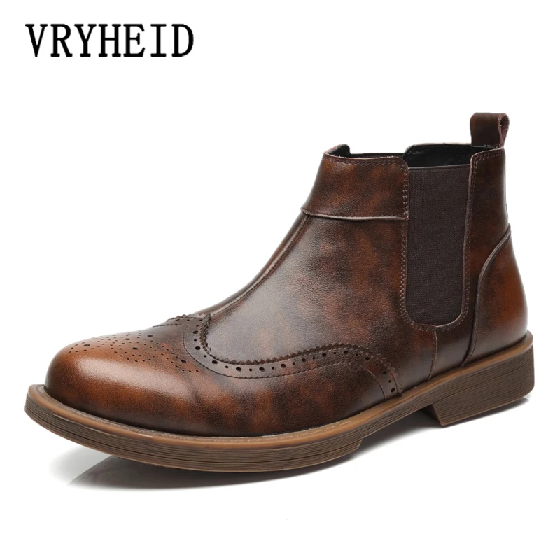 VRYHEID High Quality Genuine Leather Men Boots Winter Waterproof Ankle Boots Riding Boots Outdoor Working Snow Boots Men Shoes
VRYHEID High Quality Genuine Leather Men Boots Winter Waterproof Ankle Boots Riding Boots Outdoor Working Snow Boots Men Shoes