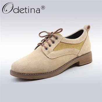 Odetina Spring Autumn New Fashion Cow Suede Oxfords Shoes Women Classic Lace Up Casual Shoes Comfortable Low Heels Round Toes
Odetina Spring Autumn New Fashion Cow Suede Oxfords Shoes Women Classic Lace Up Casual Shoes Comfortable Low Heels Round Toes