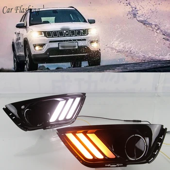 Car Flashing 1 pair For Jeep Compass 2017 2018 2019 LED DRL Daytime Running Light Daylight Waterproof yellow Signal car-Styling
Car Flashing 1 pair For Jeep Compass 2017 2018 2019 LED DRL Daytime Running Light Daylight Waterproof yellow Signal car-Styling